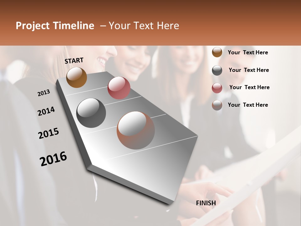 A Group Of Business People Sitting At A Table PowerPoint Template