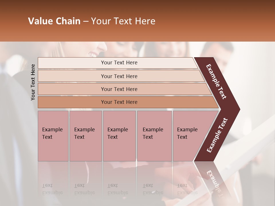 A Group Of Business People Sitting At A Table PowerPoint Template