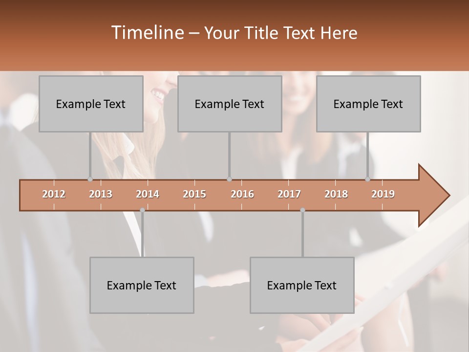 A Group Of Business People Sitting At A Table PowerPoint Template