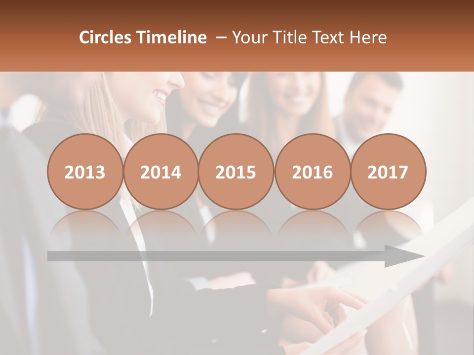 A Group Of Business People Sitting At A Table PowerPoint Template