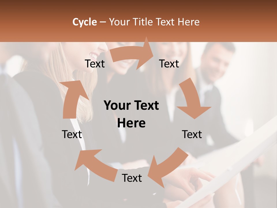 A Group Of Business People Sitting At A Table PowerPoint Template
