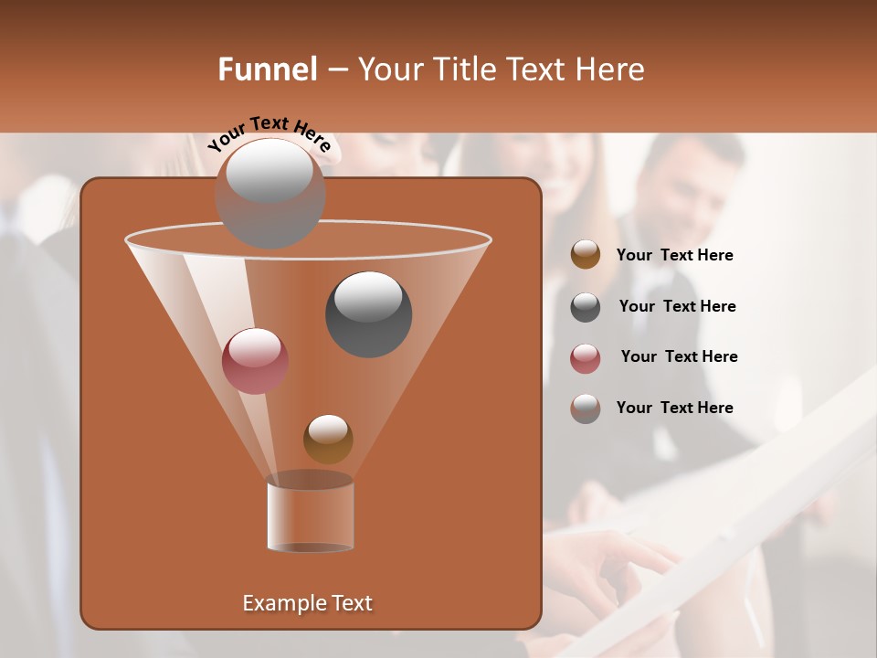 A Group Of Business People Sitting At A Table PowerPoint Template