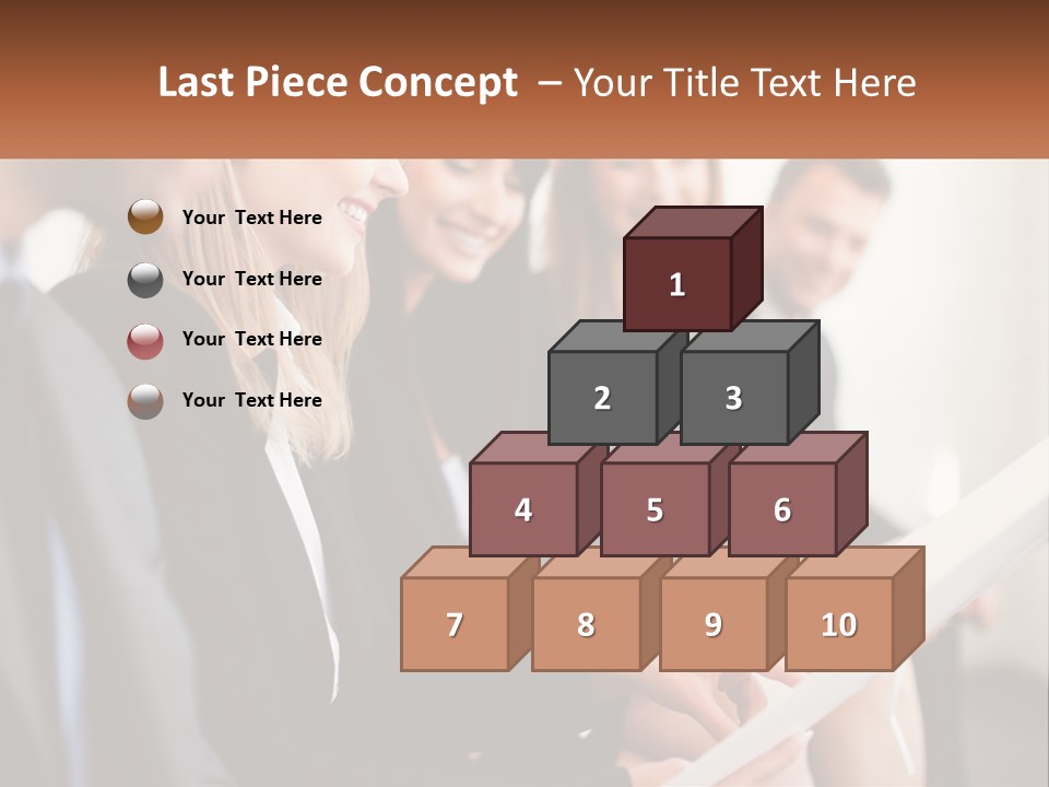 A Group Of Business People Sitting At A Table PowerPoint Template