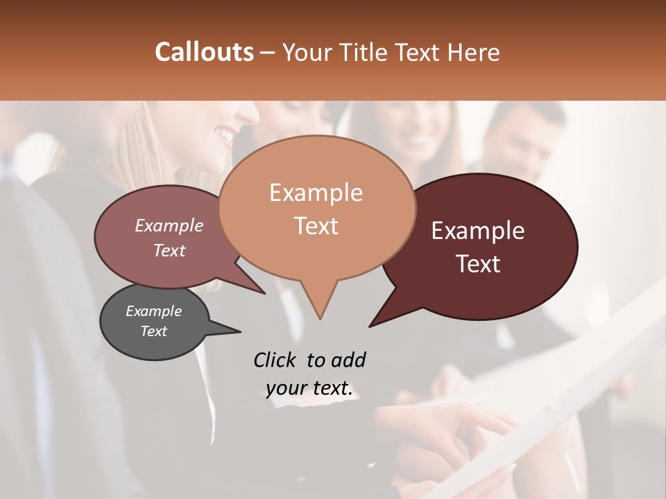 A Group Of Business People Sitting At A Table PowerPoint Template