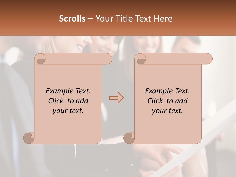 A Group Of Business People Sitting At A Table PowerPoint Template