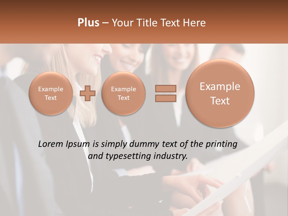 A Group Of Business People Sitting At A Table PowerPoint Template