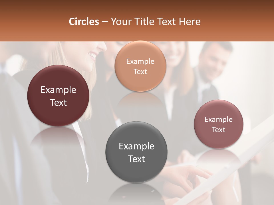 A Group Of Business People Sitting At A Table PowerPoint Template