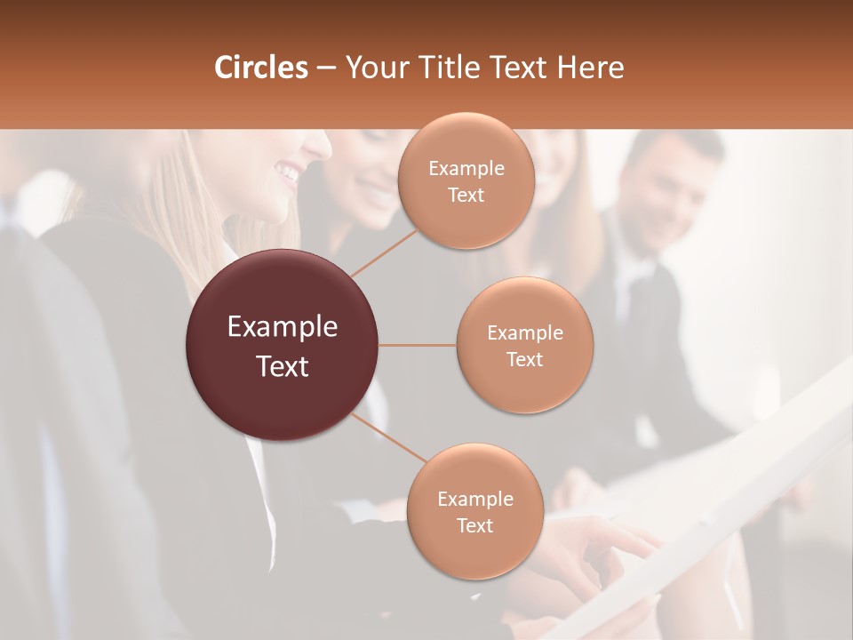 A Group Of Business People Sitting At A Table PowerPoint Template