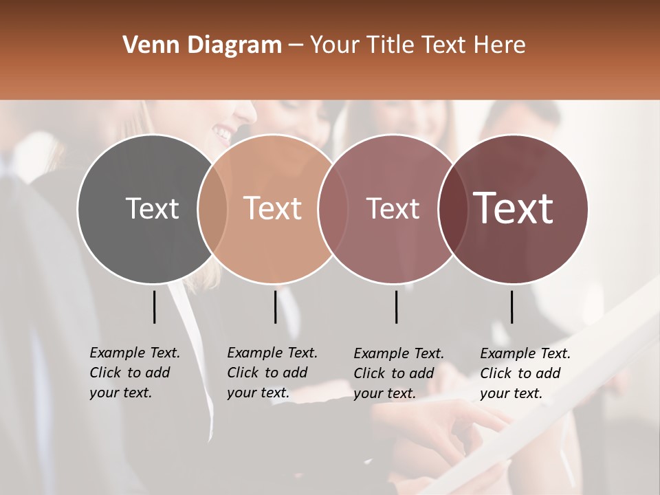A Group Of Business People Sitting At A Table PowerPoint Template