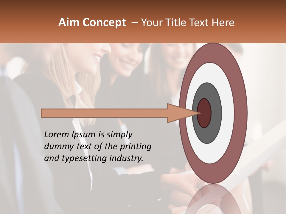 A Group Of Business People Sitting At A Table PowerPoint Template