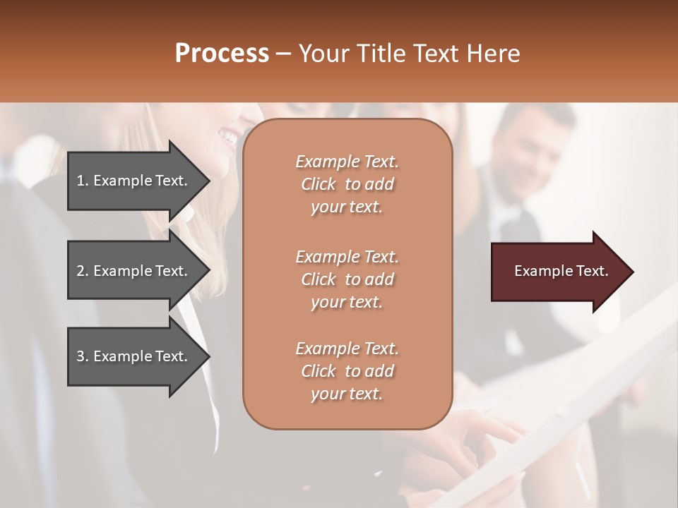 A Group Of Business People Sitting At A Table PowerPoint Template