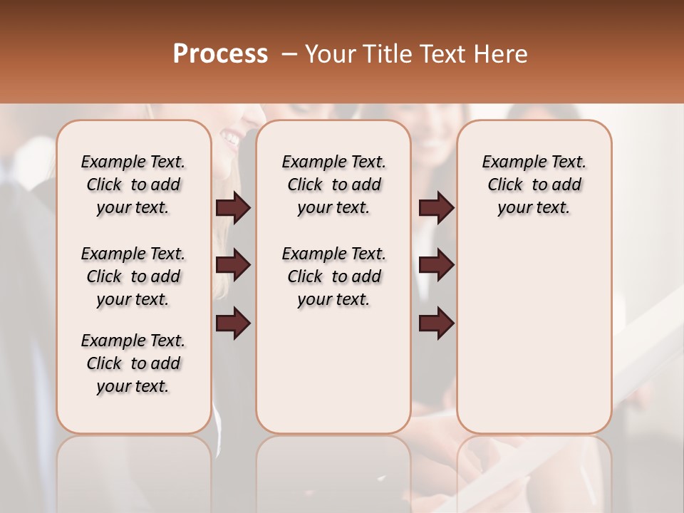 A Group Of Business People Sitting At A Table PowerPoint Template