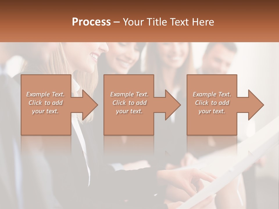 A Group Of Business People Sitting At A Table PowerPoint Template