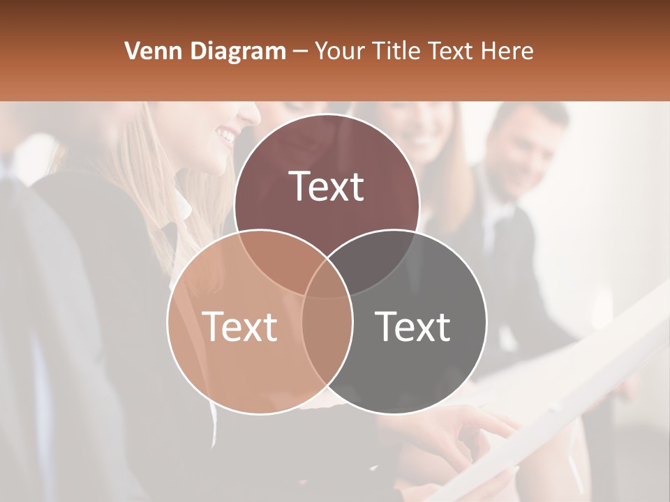 A Group Of Business People Sitting At A Table PowerPoint Template