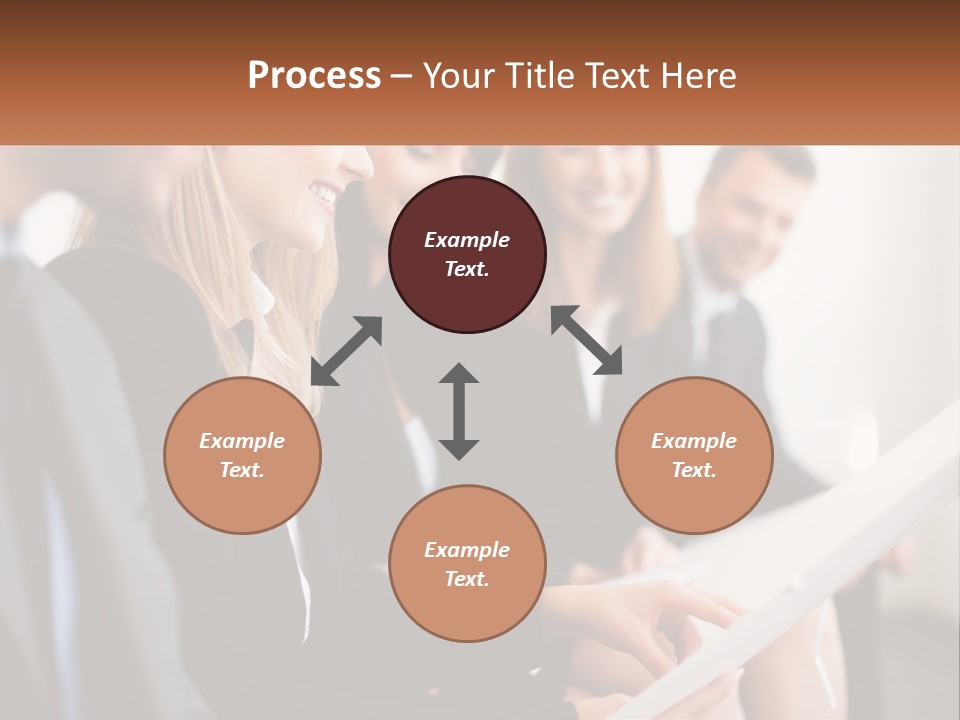 A Group Of Business People Sitting At A Table PowerPoint Template