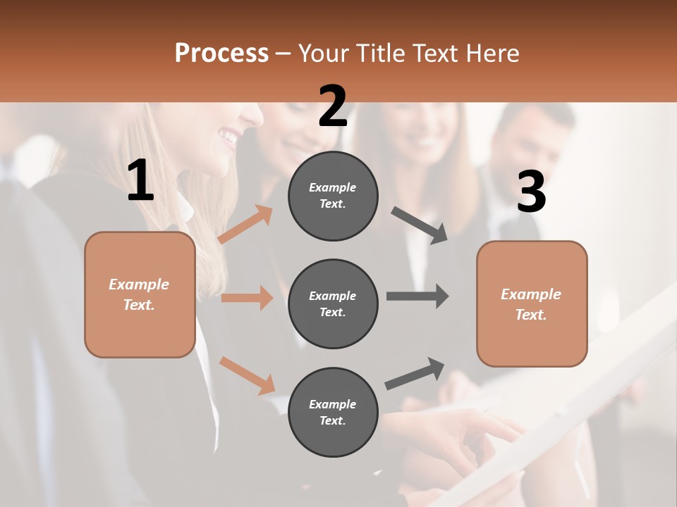 A Group Of Business People Sitting At A Table PowerPoint Template