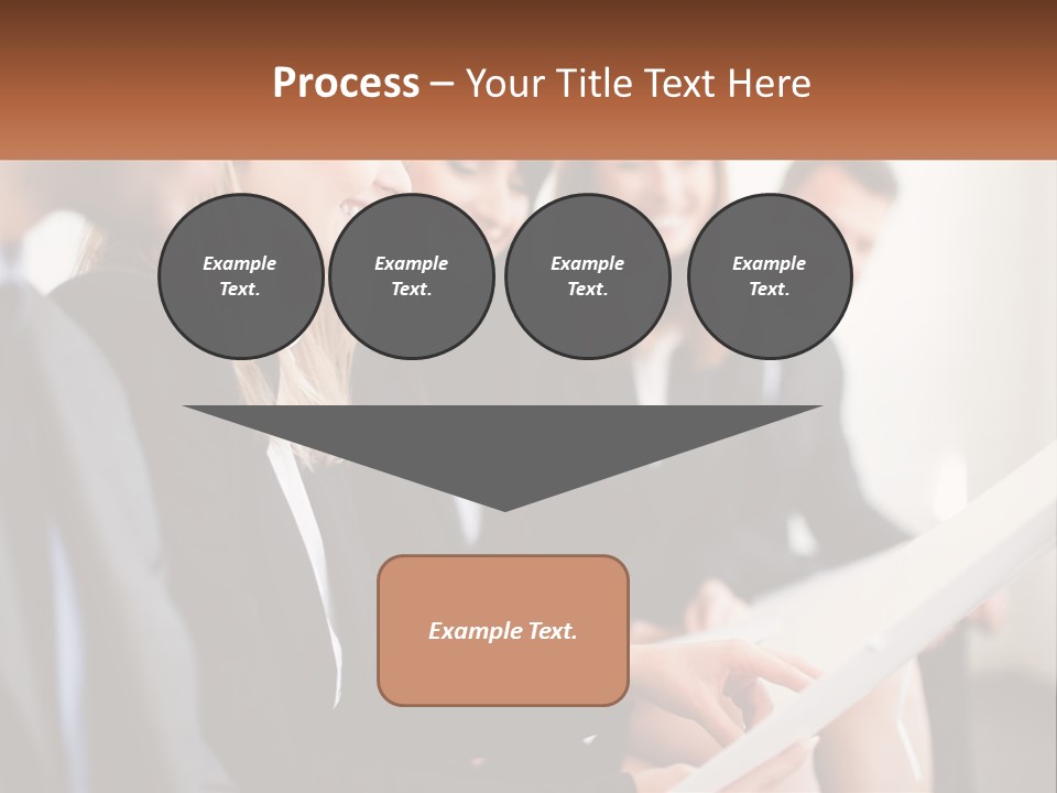 A Group Of Business People Sitting At A Table PowerPoint Template