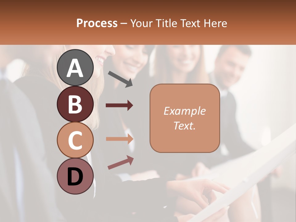A Group Of Business People Sitting At A Table PowerPoint Template