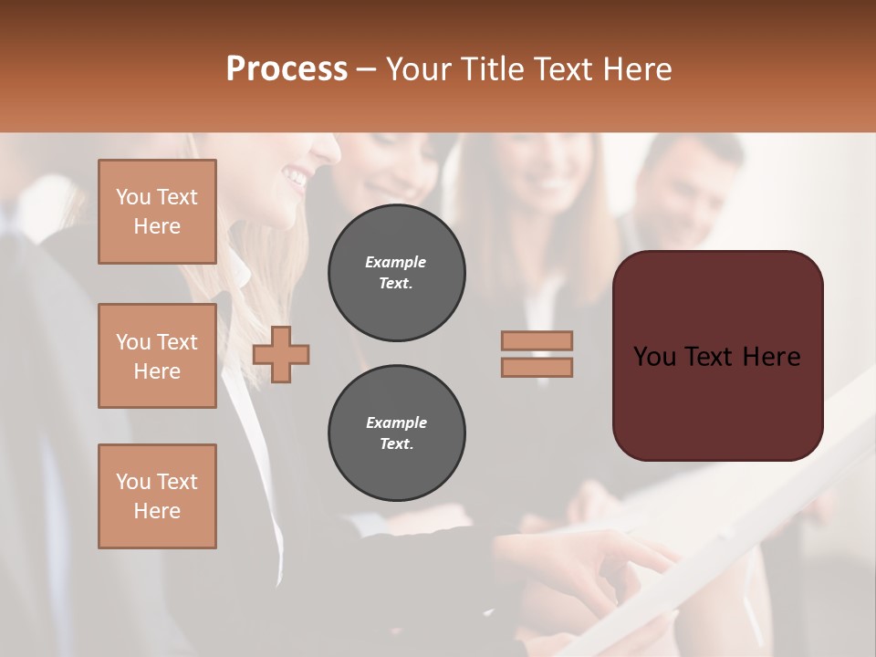 A Group Of Business People Sitting At A Table PowerPoint Template