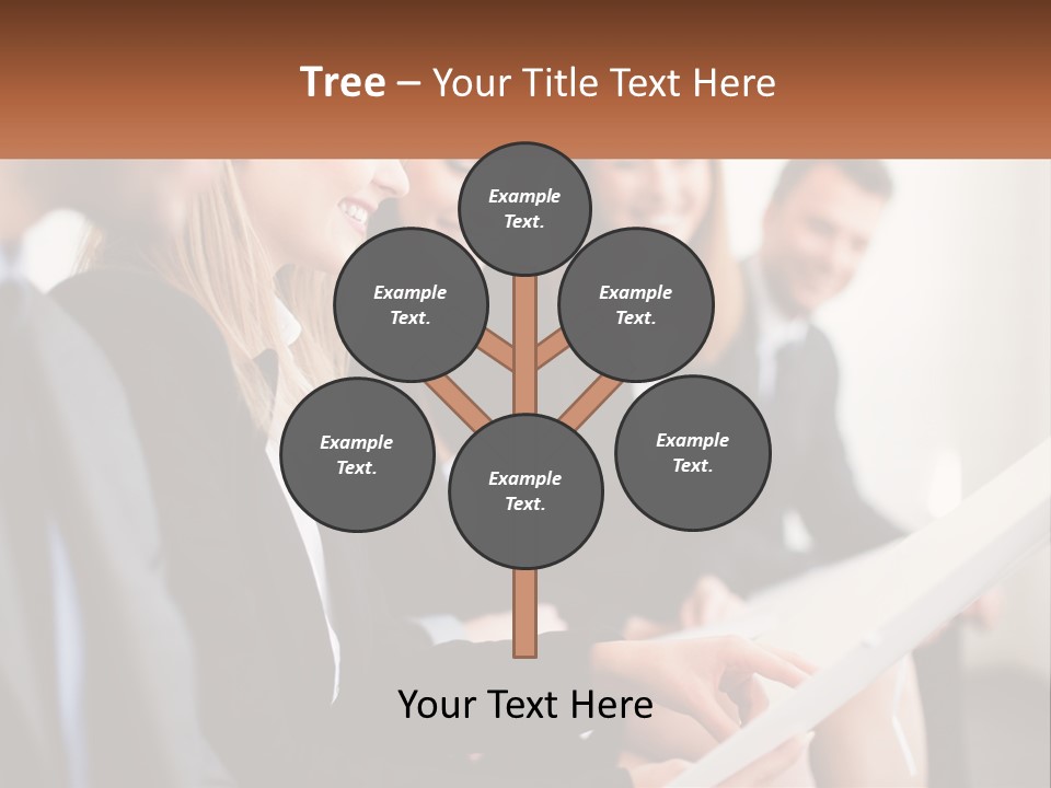 A Group Of Business People Sitting At A Table PowerPoint Template