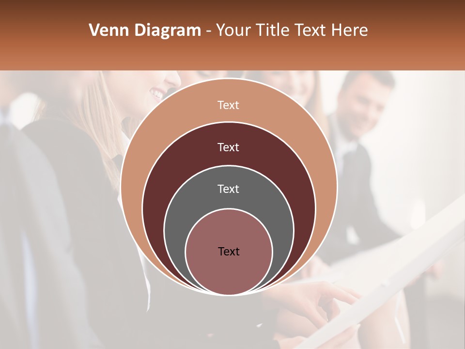 A Group Of Business People Sitting At A Table PowerPoint Template