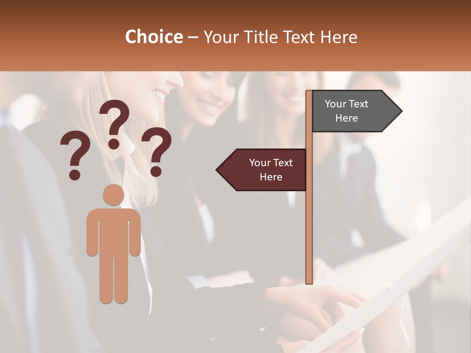 A Group Of Business People Sitting At A Table PowerPoint Template