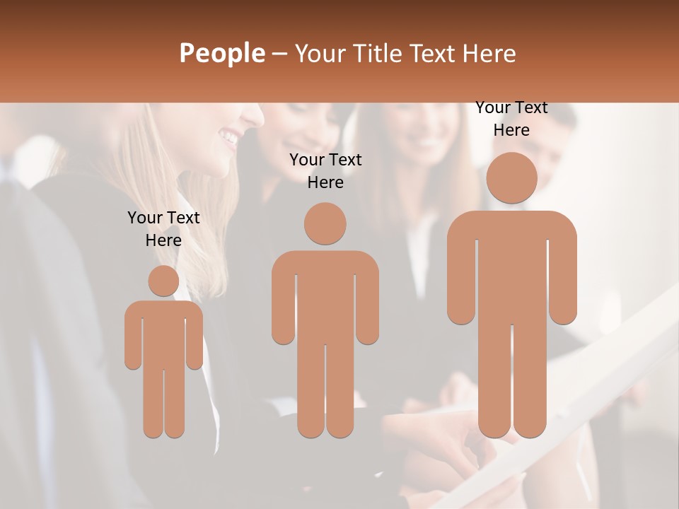 A Group Of Business People Sitting At A Table PowerPoint Template