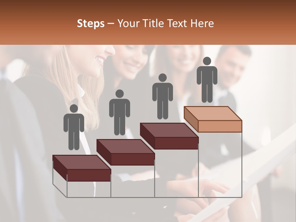 A Group Of Business People Sitting At A Table PowerPoint Template