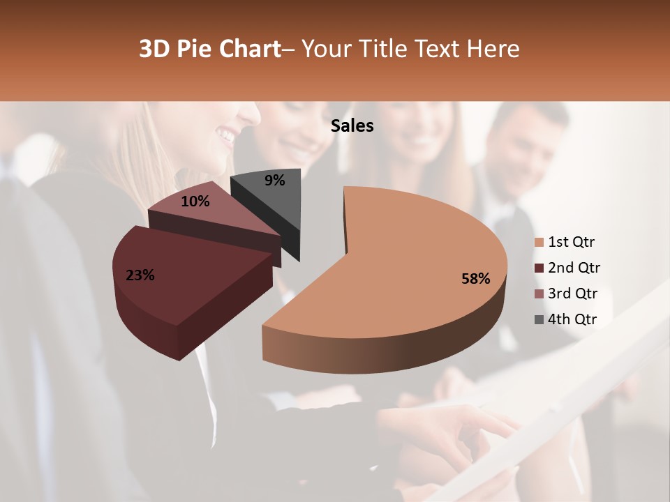 A Group Of Business People Sitting At A Table PowerPoint Template