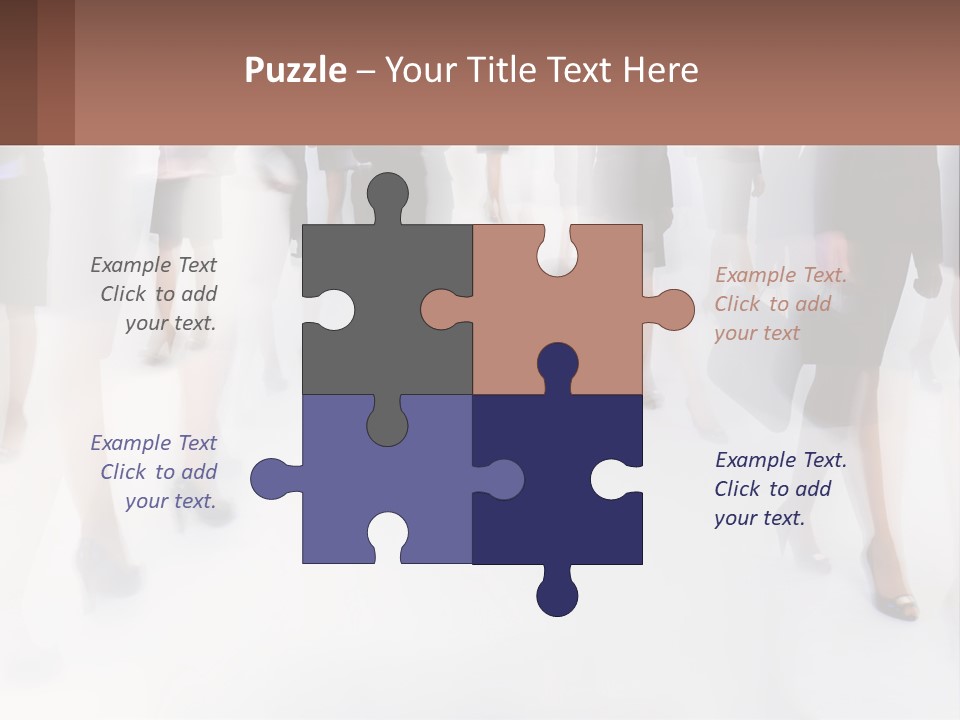 A Group Of Business People Standing In A Room PowerPoint Template