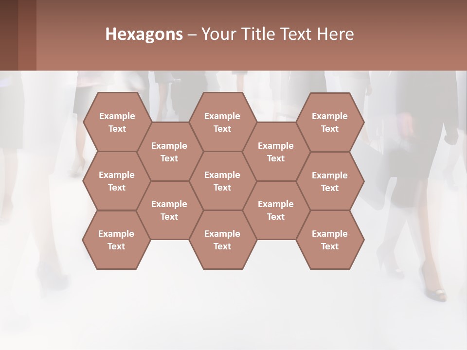 A Group Of Business People Standing In A Room PowerPoint Template