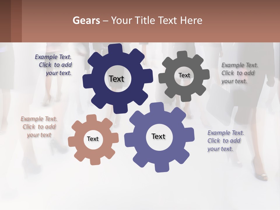 A Group Of Business People Standing In A Room PowerPoint Template