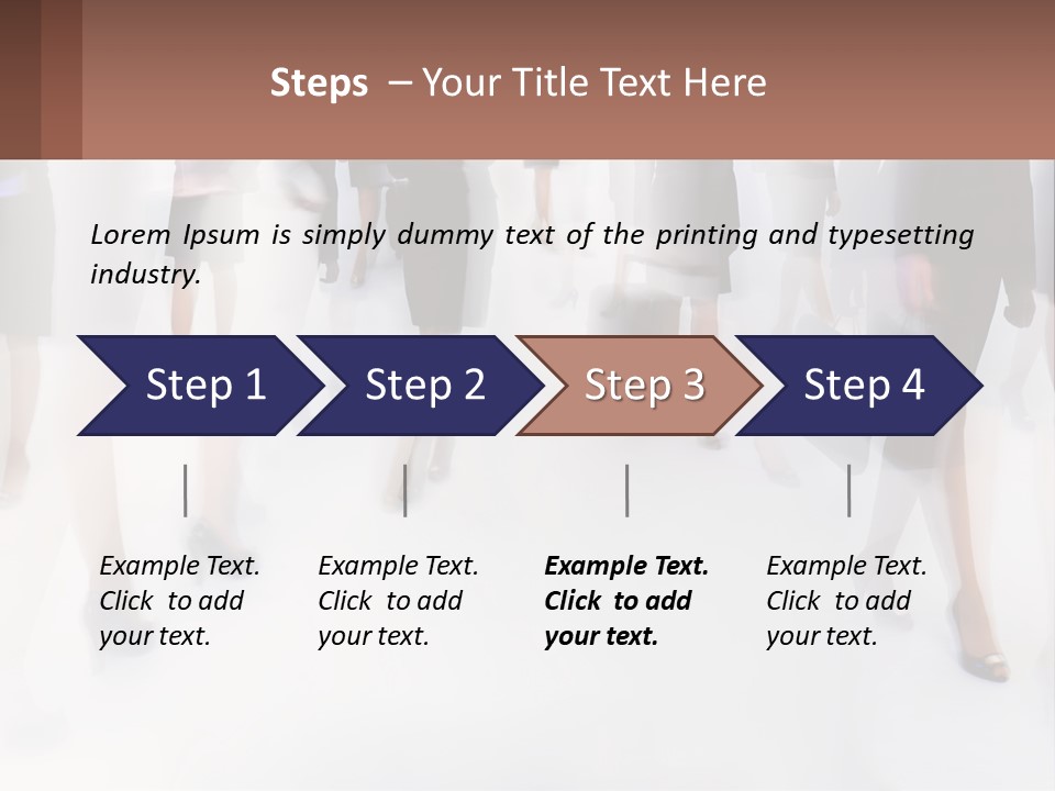 A Group Of Business People Standing In A Room PowerPoint Template