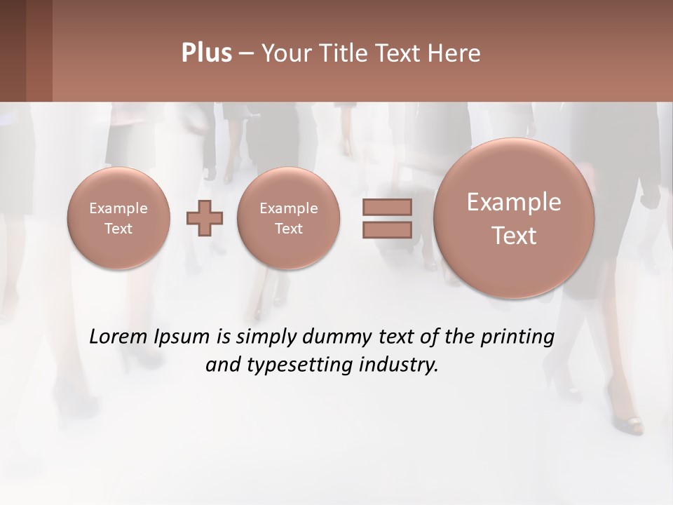 A Group Of Business People Standing In A Room PowerPoint Template