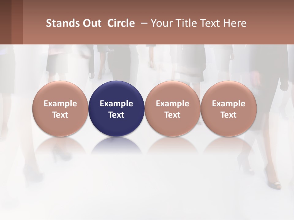 A Group Of Business People Standing In A Room PowerPoint Template