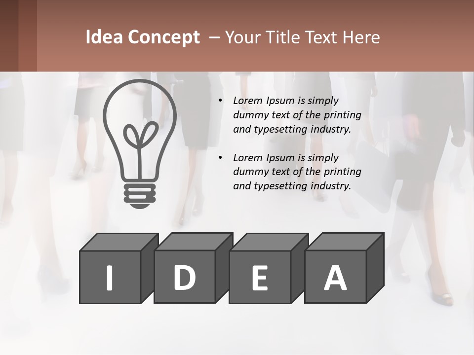 A Group Of Business People Standing In A Room PowerPoint Template