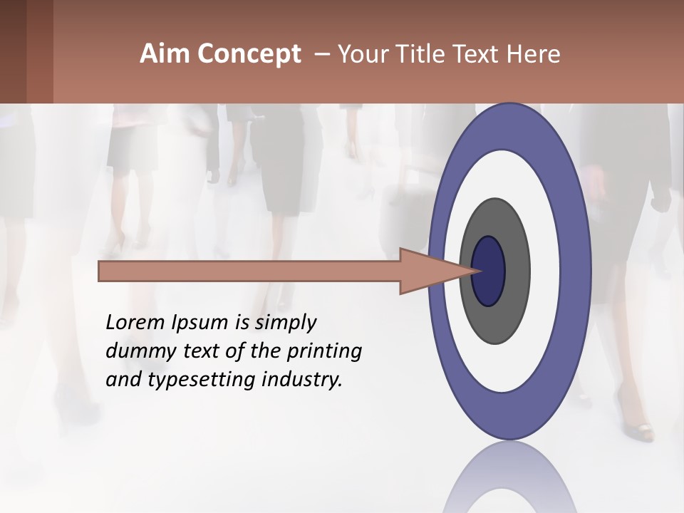 A Group Of Business People Standing In A Room PowerPoint Template