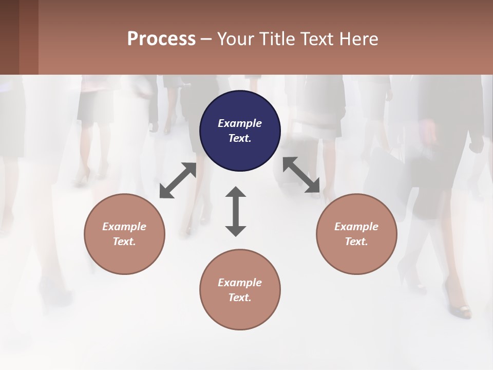 A Group Of Business People Standing In A Room PowerPoint Template