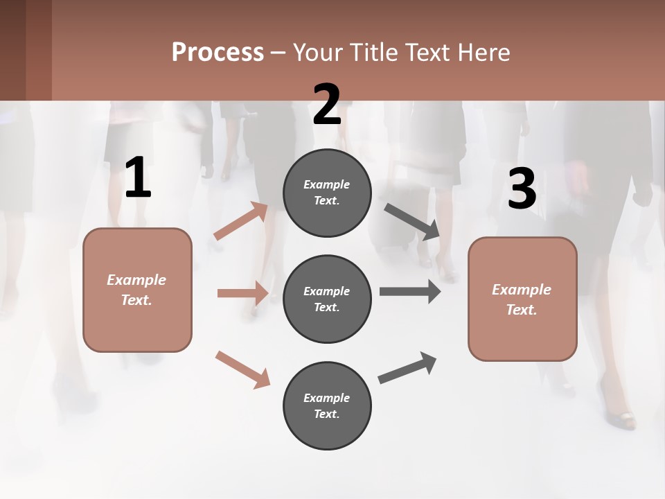 A Group Of Business People Standing In A Room PowerPoint Template