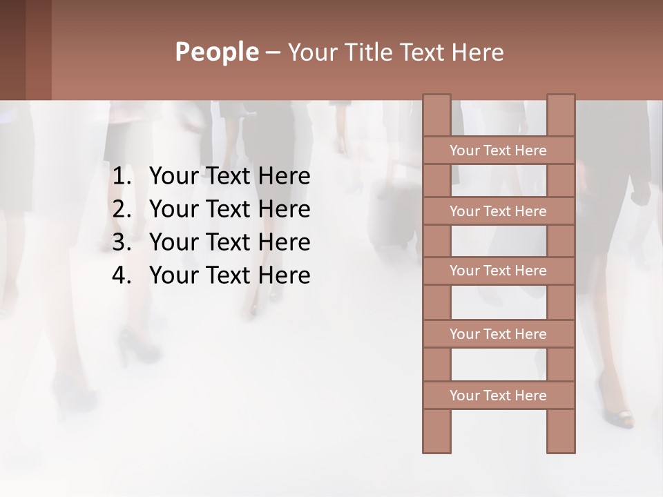 A Group Of Business People Standing In A Room PowerPoint Template