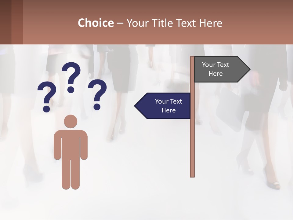 A Group Of Business People Standing In A Room PowerPoint Template