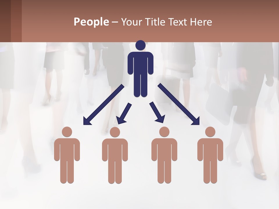 A Group Of Business People Standing In A Room PowerPoint Template