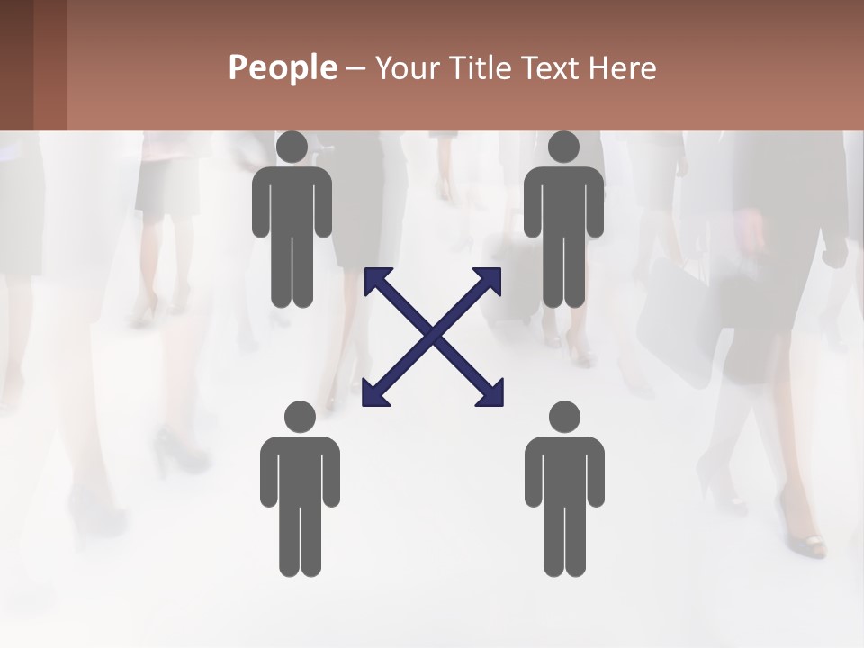 A Group Of Business People Standing In A Room PowerPoint Template