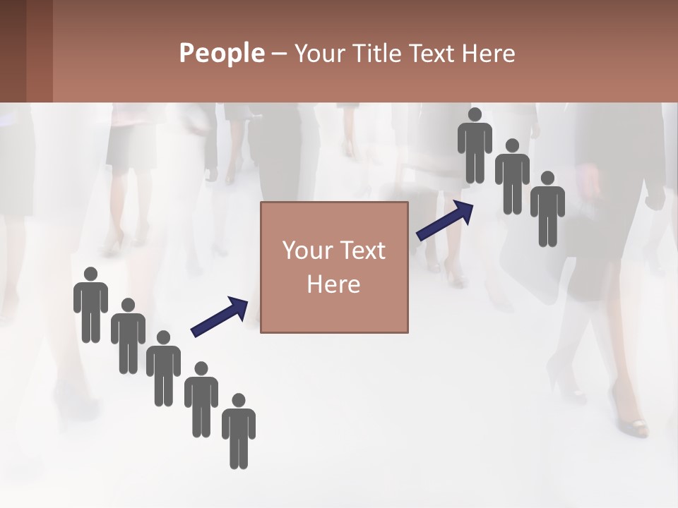 A Group Of Business People Standing In A Room PowerPoint Template