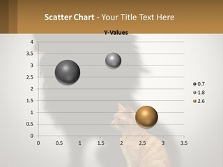 A Cat Sitting In Front Of A Shadow Of A Lion PowerPoint Template