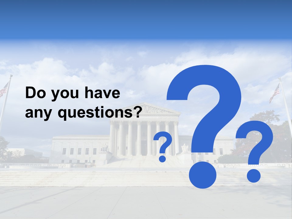 A Large Building With Columns And Flags In Front Of It PowerPoint Template