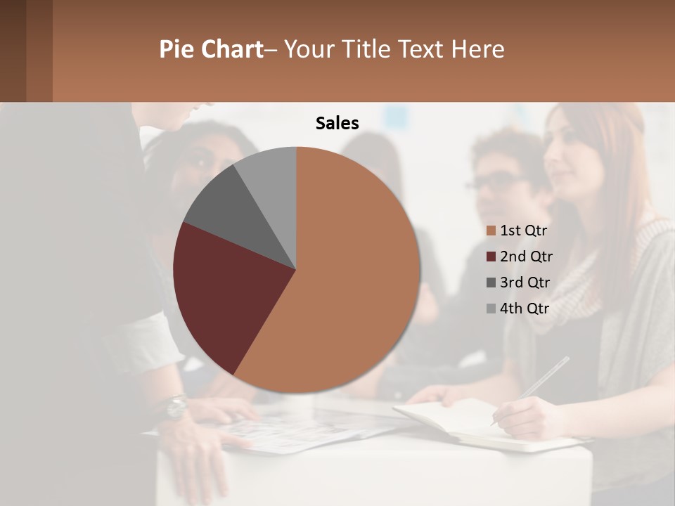 A Group Of People Sitting Around A Table Talking PowerPoint Template
