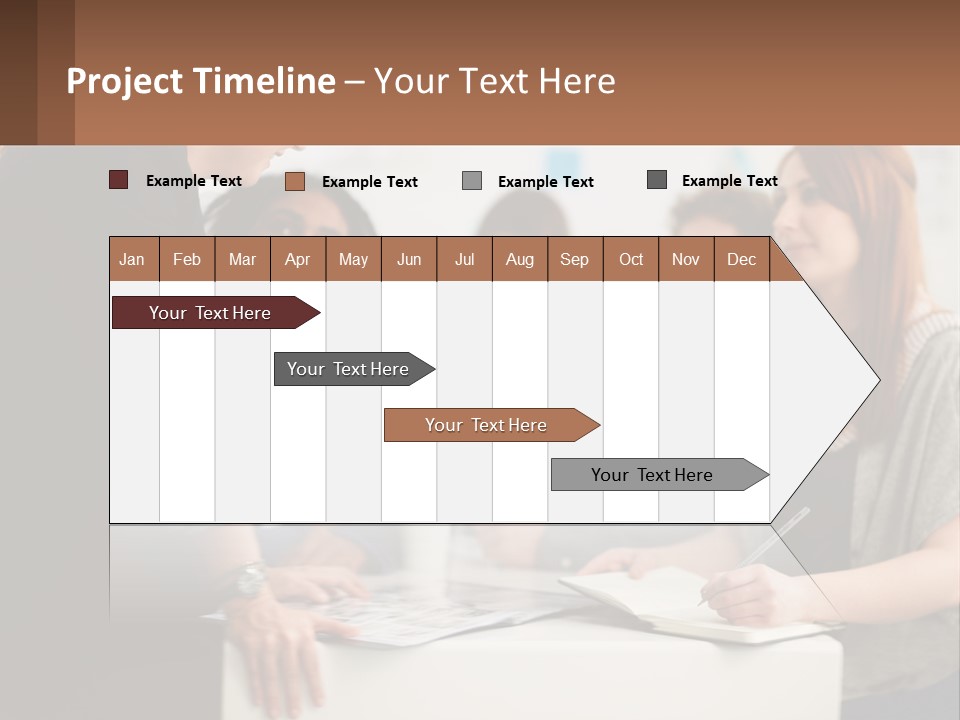 A Group Of People Sitting Around A Table Talking PowerPoint Template