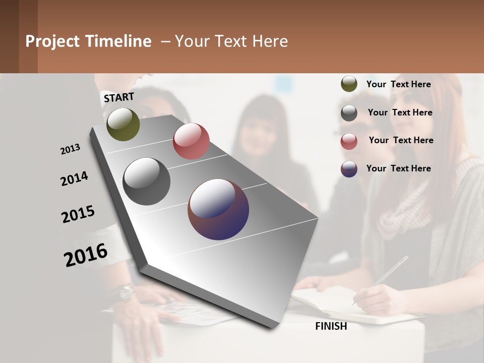 A Group Of People Sitting Around A Table Talking PowerPoint Template