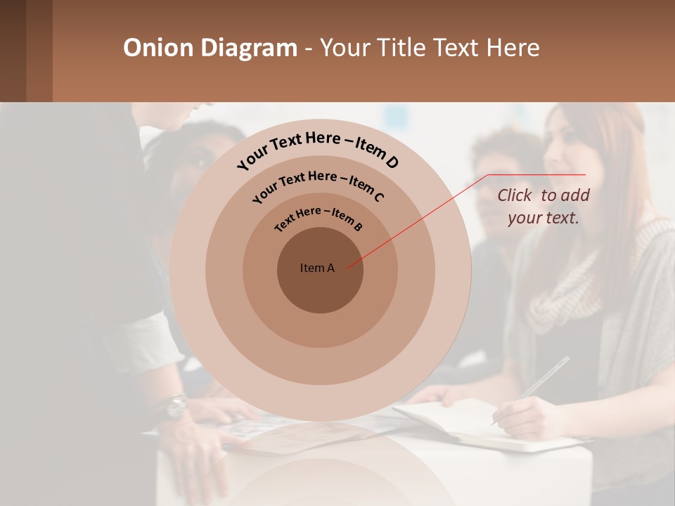 A Group Of People Sitting Around A Table Talking PowerPoint Template